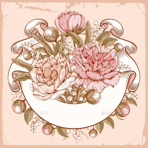 Luxurious Peony - Flourishes / Swirls Decorative