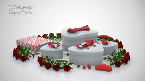 Heart Gift Box Background alt