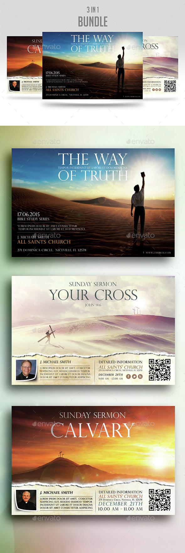 6x4 Church Flyers Bundle Vol.2 - Church Flyers