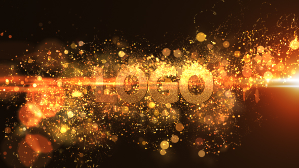 Glowing Particle Logo Reveal 13 : Golden Particles 02