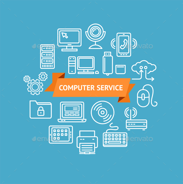 Computer Service Concept - Services Commercial / Shopping