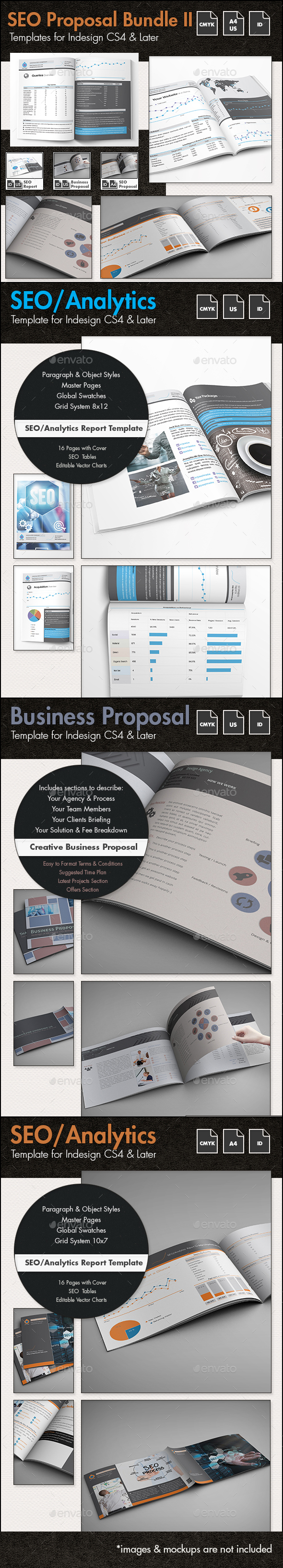 SEO - Business Proposal Templates Bundle II - Proposals & Invoices Stationery