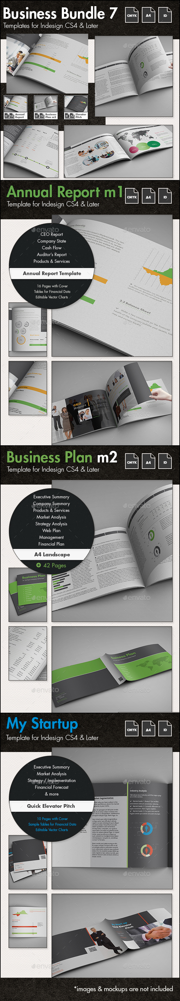 Business Templates Bundle 7 - A4 Landscape - Corporate Brochures