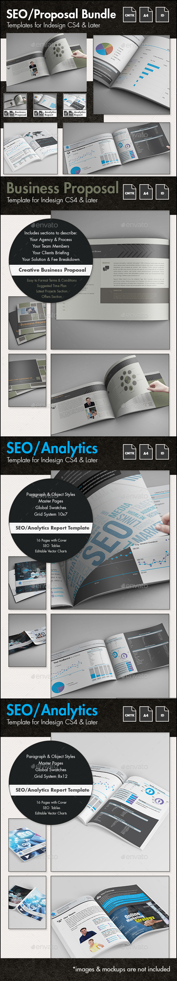 SEO - Business Proposal Templates Bundle - Proposals & Invoices Stationery