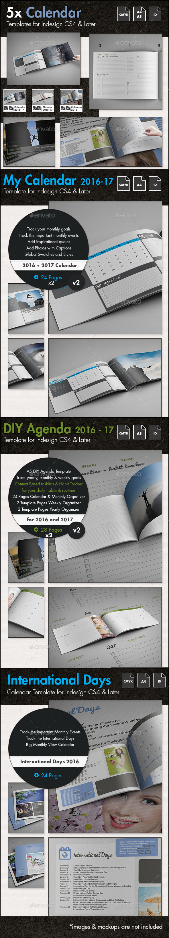 The Ultimate Calendar Bundle for 2016 and 2017 - Calendars Stationery