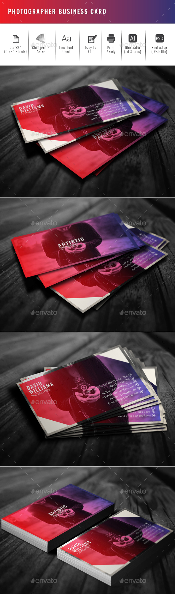 Photographer Business Card - Creative Business Cards