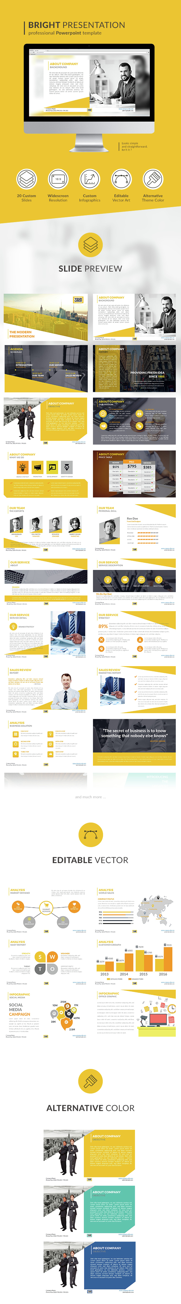 Modern Bright Presentation - Business PowerPoint Templates