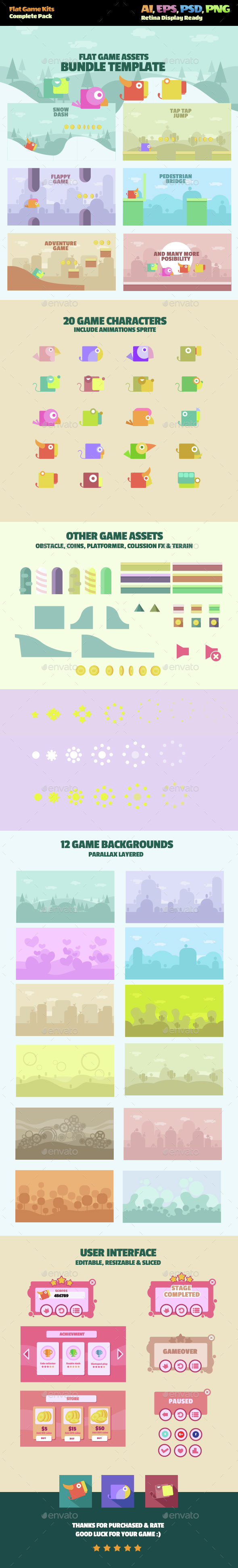 Flat Game Kit - Game Kits Game Assets