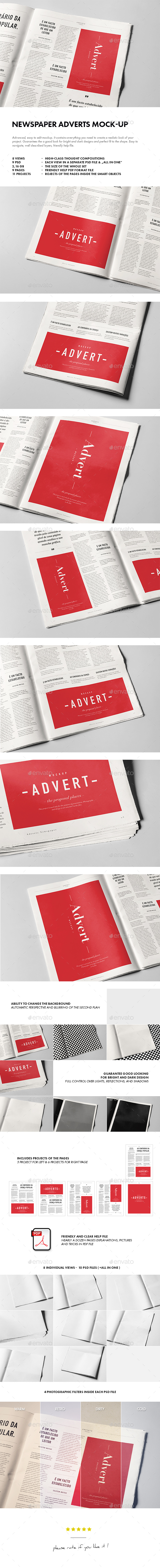 Newspaper Adverts Mock-up - Miscellaneous Print