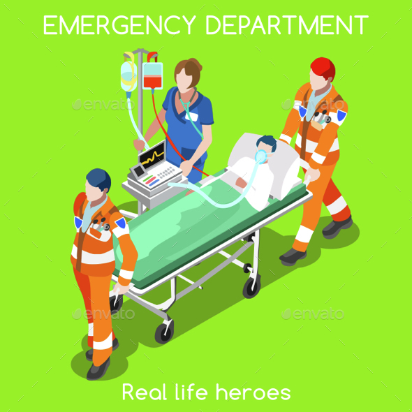 Hospital 22 People Isometric - Health/Medicine Conceptual