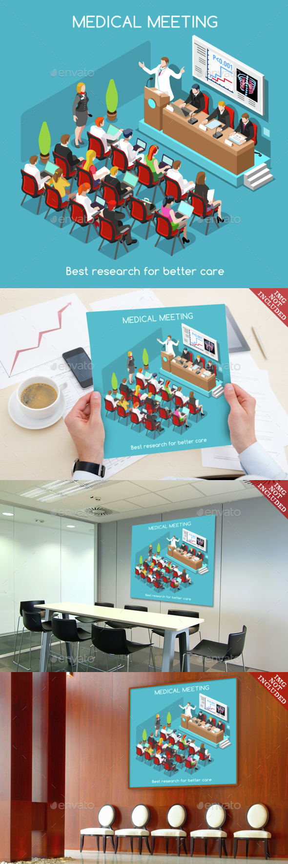 Medical Meeting People Isometric - Health/Medicine Conceptual