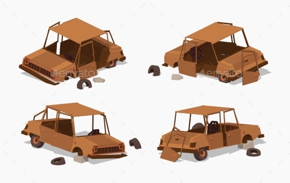Old Rusty Car - Man-made Objects Objects