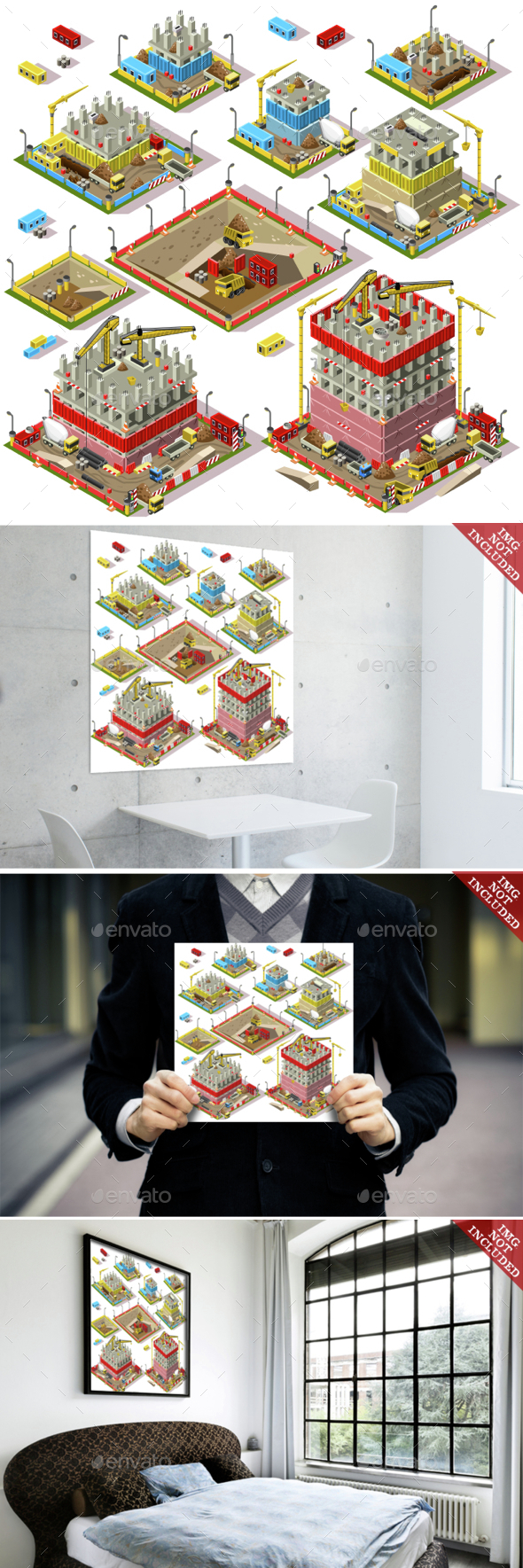 City Map Set 03 Tiles Isometric - Buildings Objects