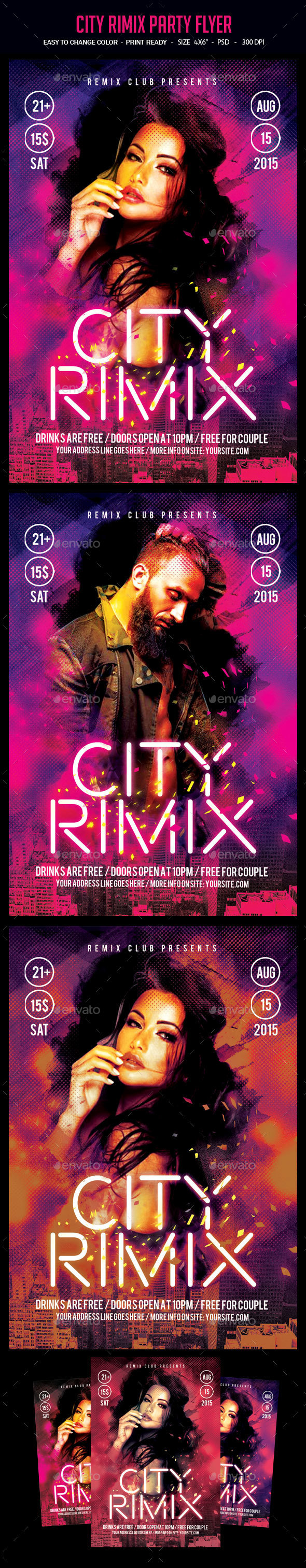 City Rimix Party Flyer - Clubs & Parties Events