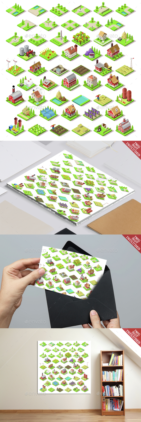 City Map Set 03 Tiles Isometric - Buildings Objects