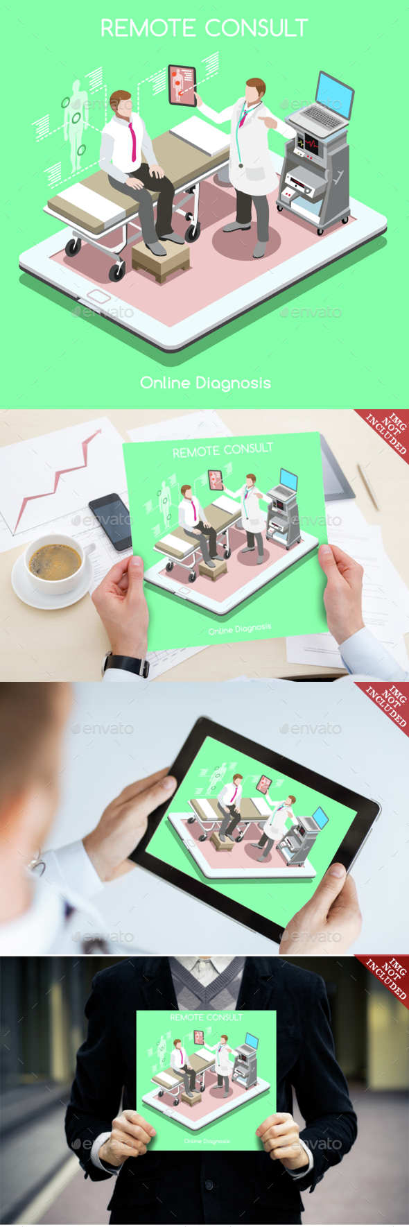 Patient Visit People Isometric - Health/Medicine Conceptual