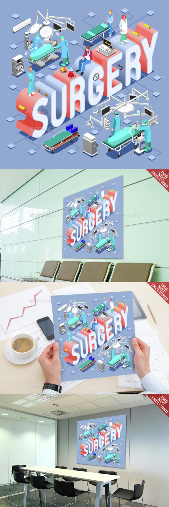 Surgery 01 Concept Isometric - Health/Medicine Conceptual