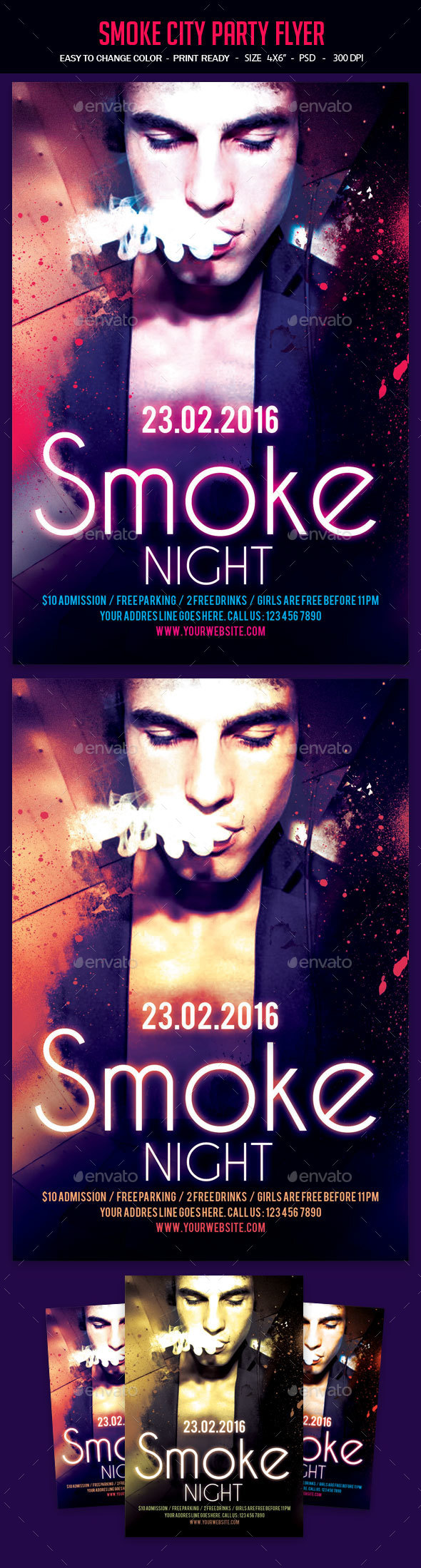 Smoke City Party Flyer - Clubs & Parties Events