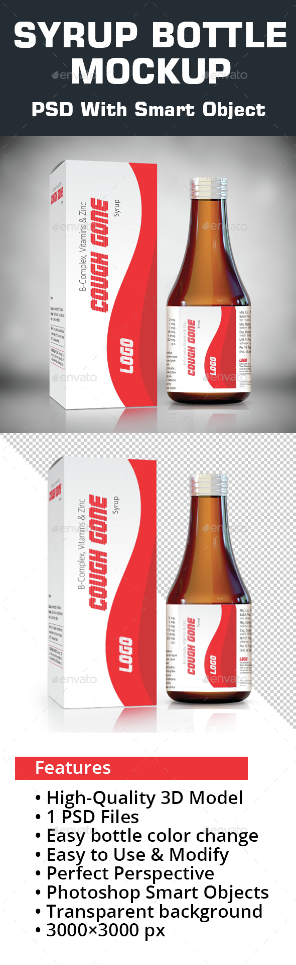Download Syrup Bottle Mockup By Jumpingideas Graphicriver