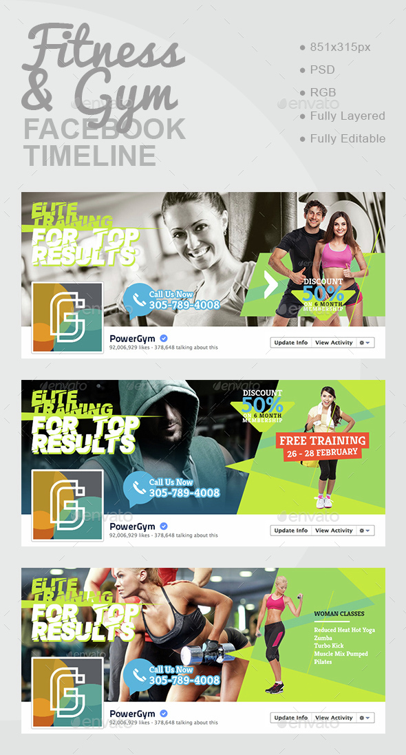 Fitness & Gym Facebook Timeline Cover - Facebook Timeline Covers Social Media