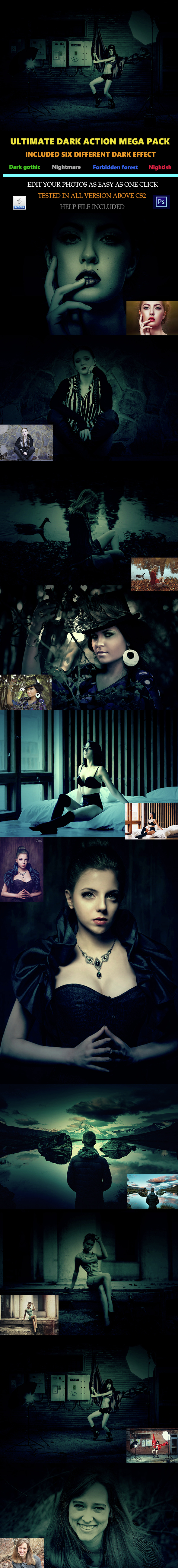 Dark Action Mega Pack - Photo Effects Actions