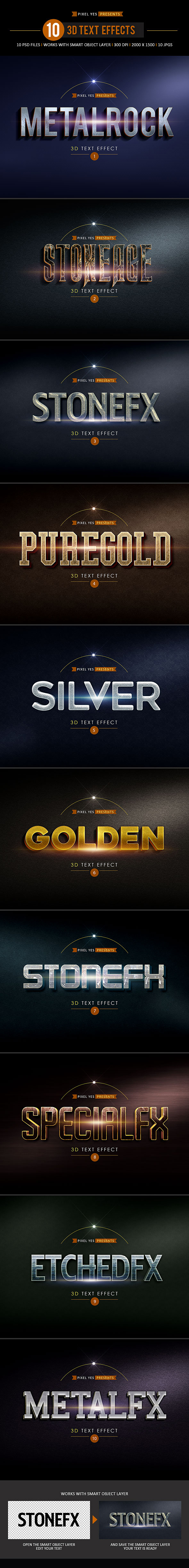 3D Text Effects - Text Effects Actions