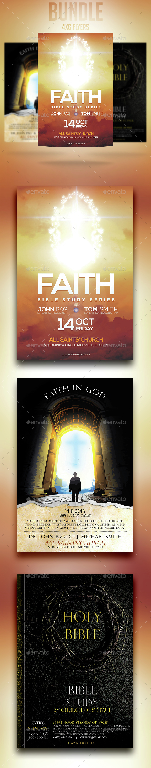 4x6 Church Flyers Bundle - Church Flyers