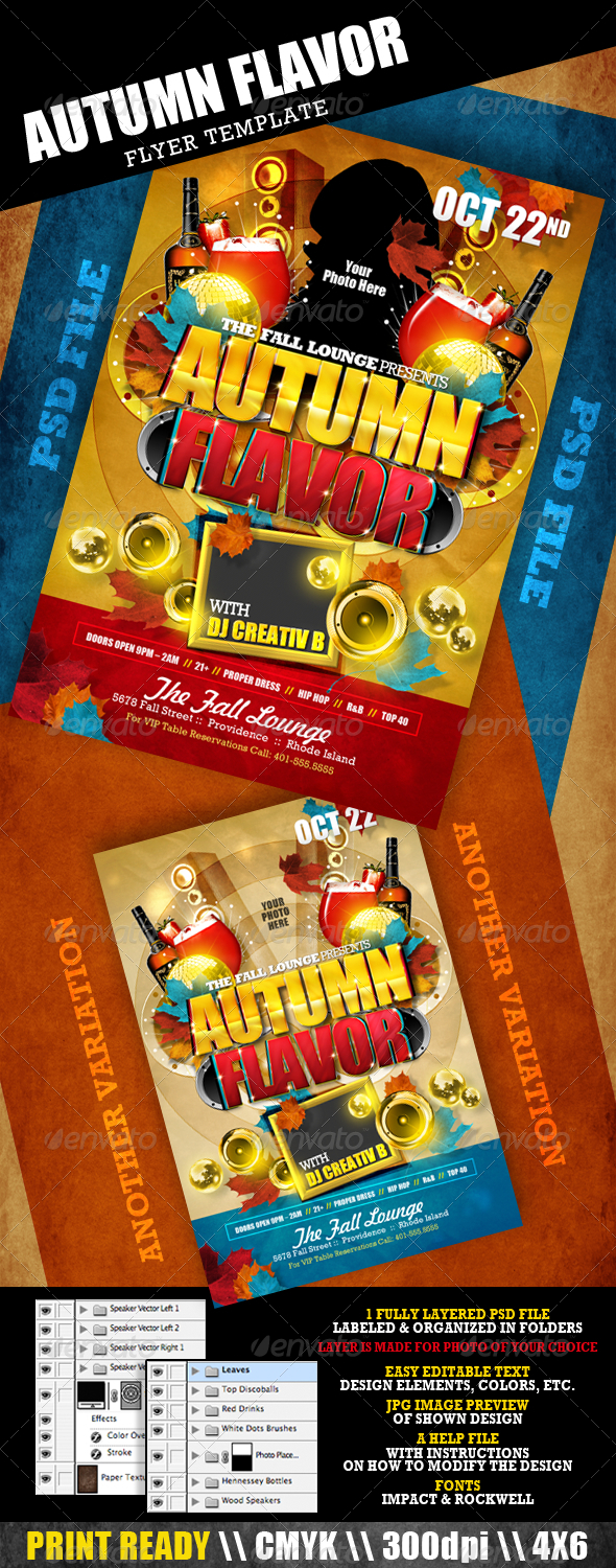 Autumn Flavor Flyer Template