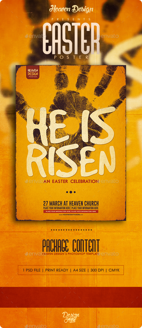 He Is Risen | Poster - Events Flyers