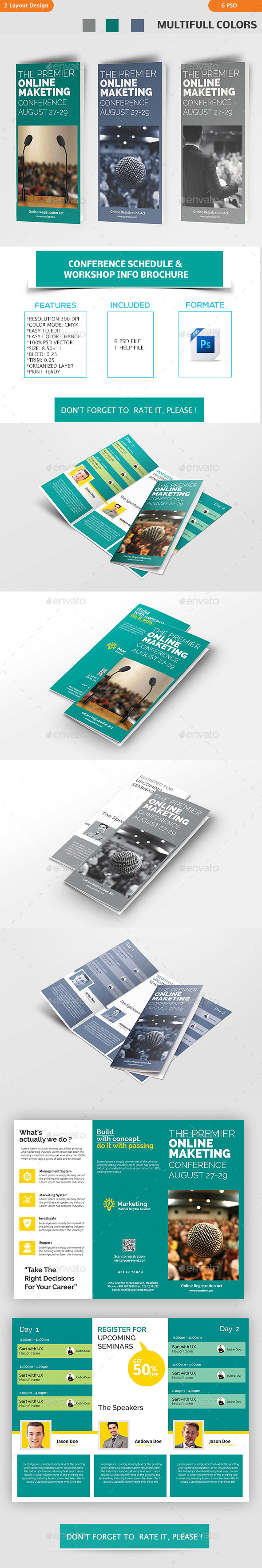 Conference Schedule & Workshop Info Brochure - Corporate Brochures