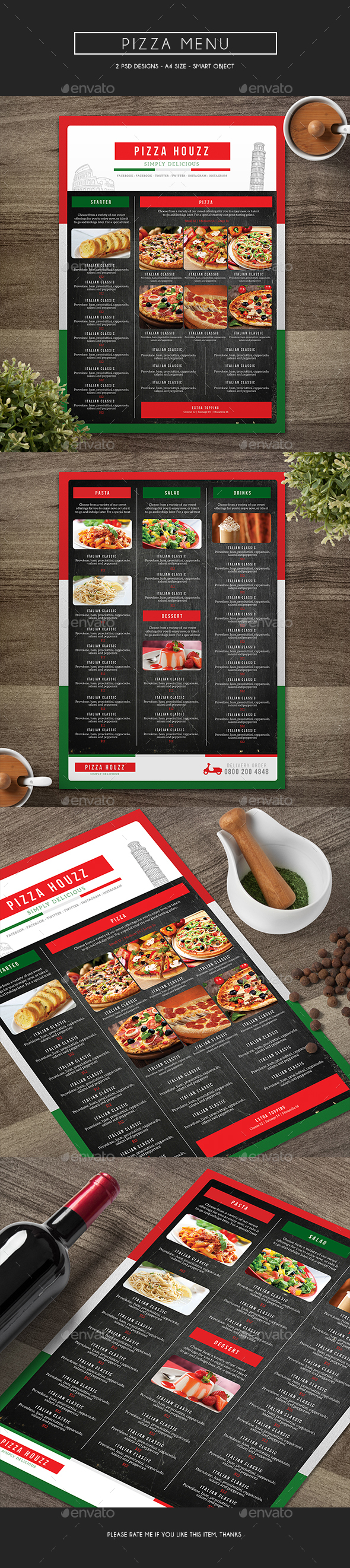 Pizza Menu