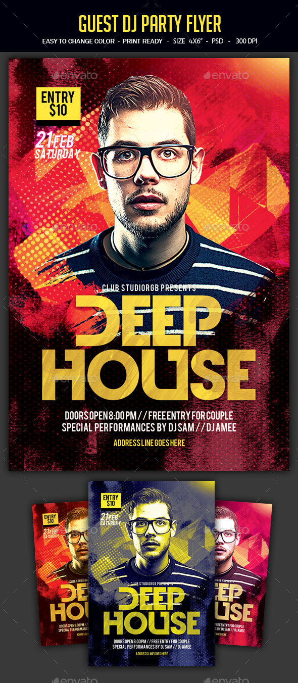 Guest Dj Party Flyer - Clubs & Parties Events
