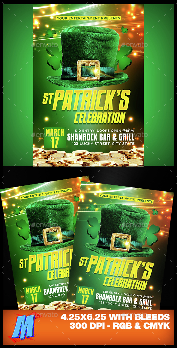 St Patricks Flyer Template - Clubs & Parties Events
