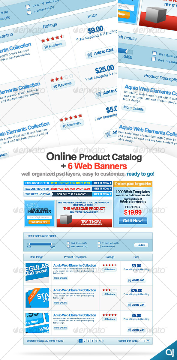 Online Product Catalog + 6 Banners - Miscellaneous Graphics
