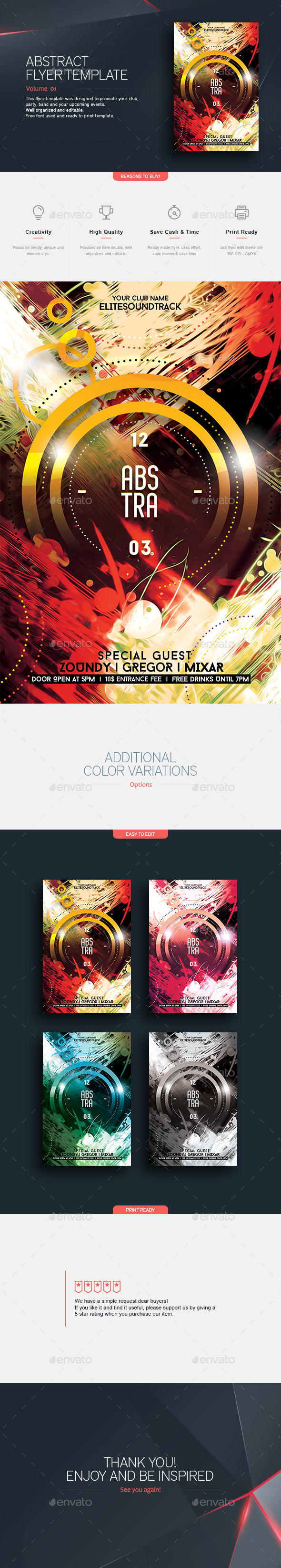 Abstract - Flyer Template - Clubs & Parties Events