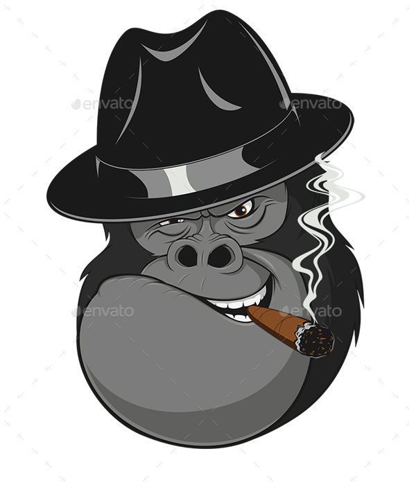 Monkey with a Cigar - Animals Characters