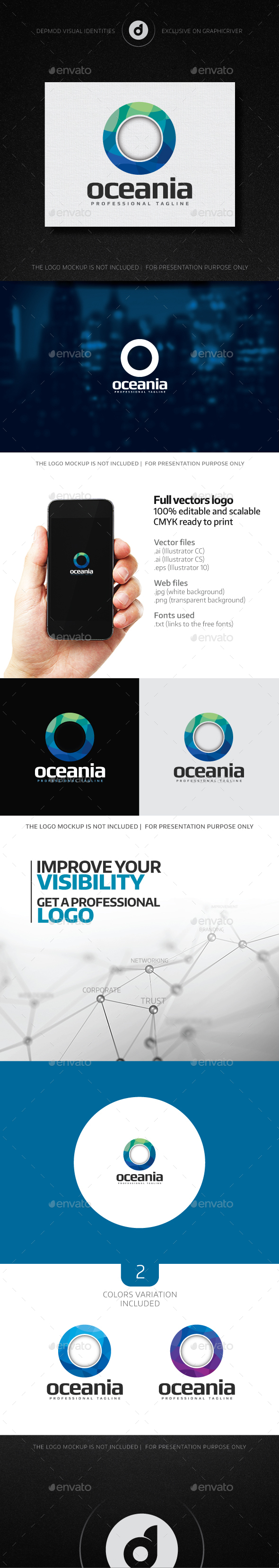 Oceania Logo - Letters Logo Templates