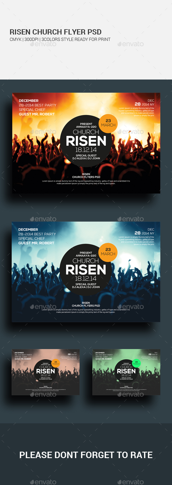 Easter Sunday Church Template Set - Church Flyers