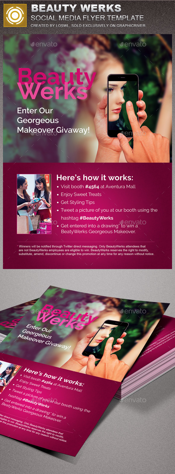 Beauty Werks Social Media Flyer Template - Events Flyers