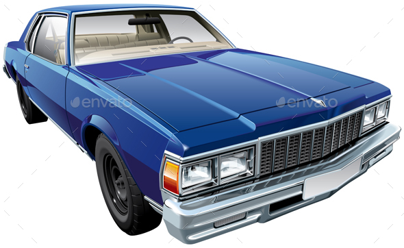Vintage American Hardtop Coupe - Vectors