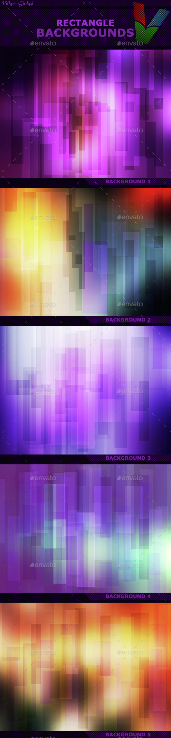 Rectangle Backgrounds I - Abstract Backgrounds