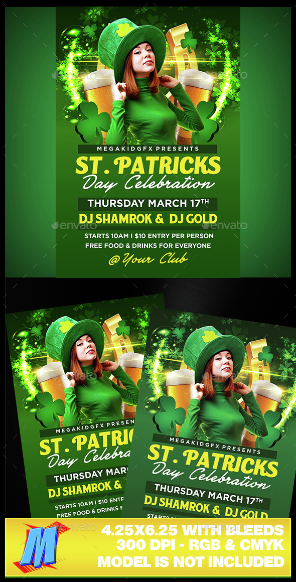 St Patricks Celebration Flyer Template - Clubs & Parties Events