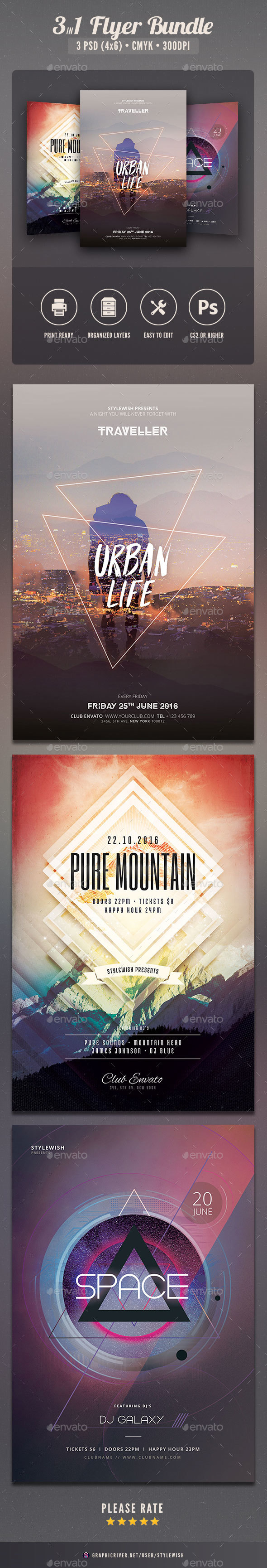 Party Flyer Bundle Vol.28 - Clubs & Parties Events