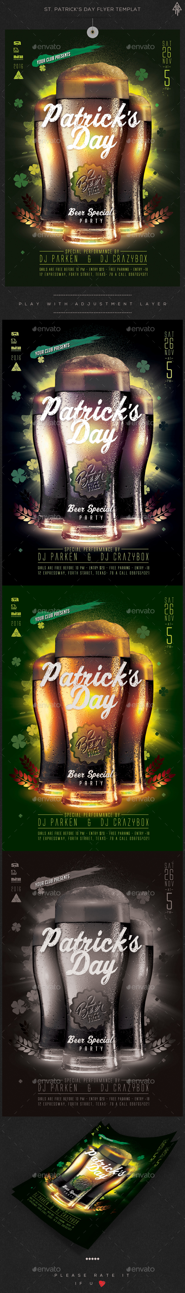 St. Patrick's Day Flyer Template - Events Flyers