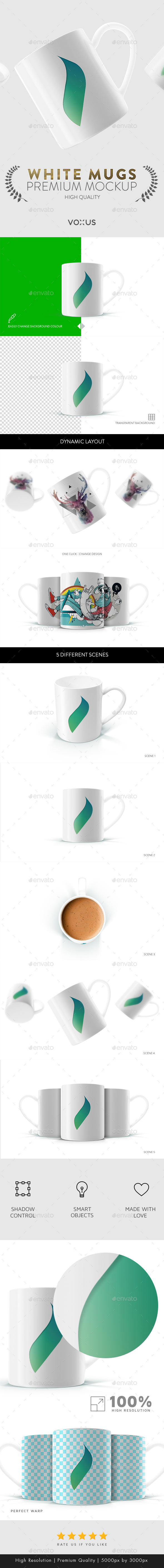 Mug Mock Up - White Mug - Product Mock-Ups Graphics