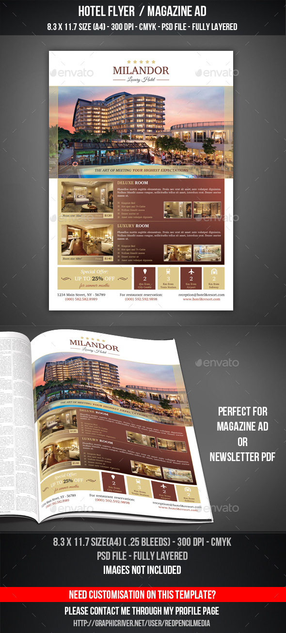 Hotel Flyer / Magazine AD - Commerce Flyers