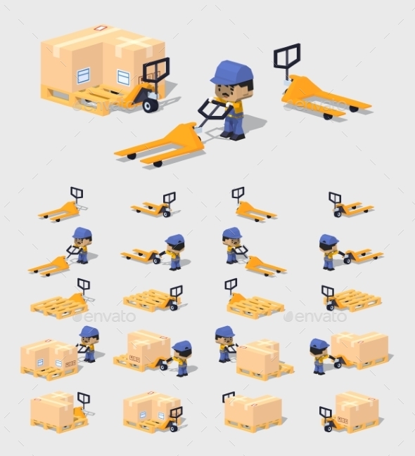 Manual Pallet Truck - Man-made Objects Objects
