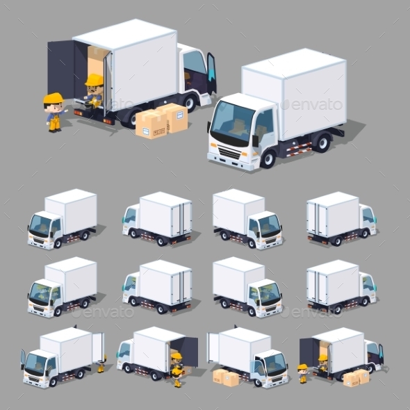 White Truck - Man-made Objects Objects