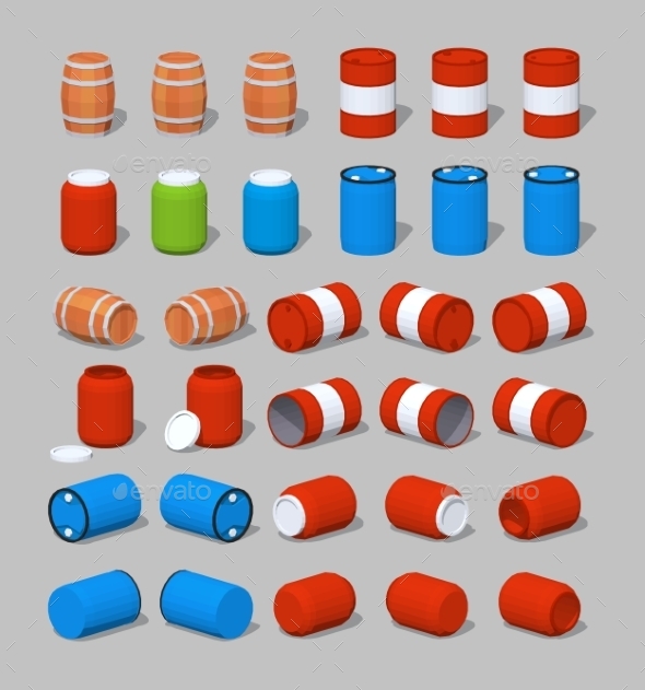Barrels - Man-made Objects Objects