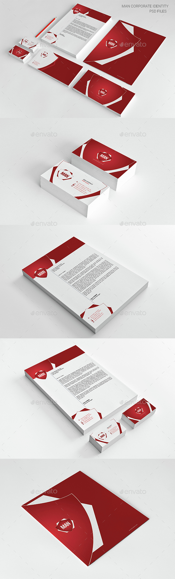 Man Corporate Identity Package - Stationery Print Templates